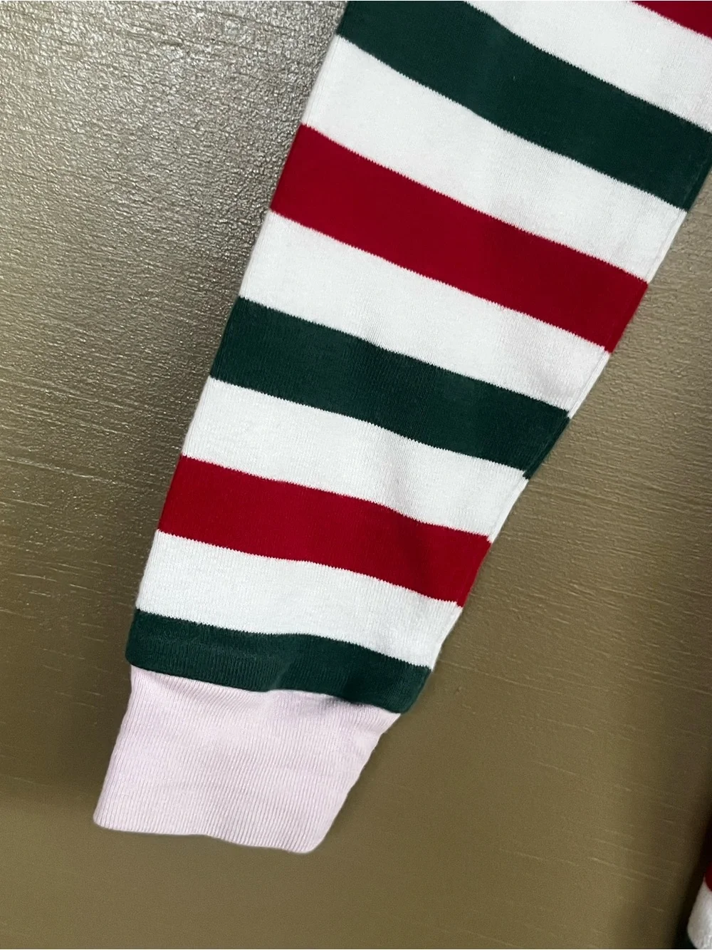 Crewcuts Striped 2 Piece Pajamas size 14 pink red green white Christmas holiday